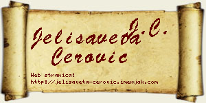Jelisaveta Cerović vizit kartica